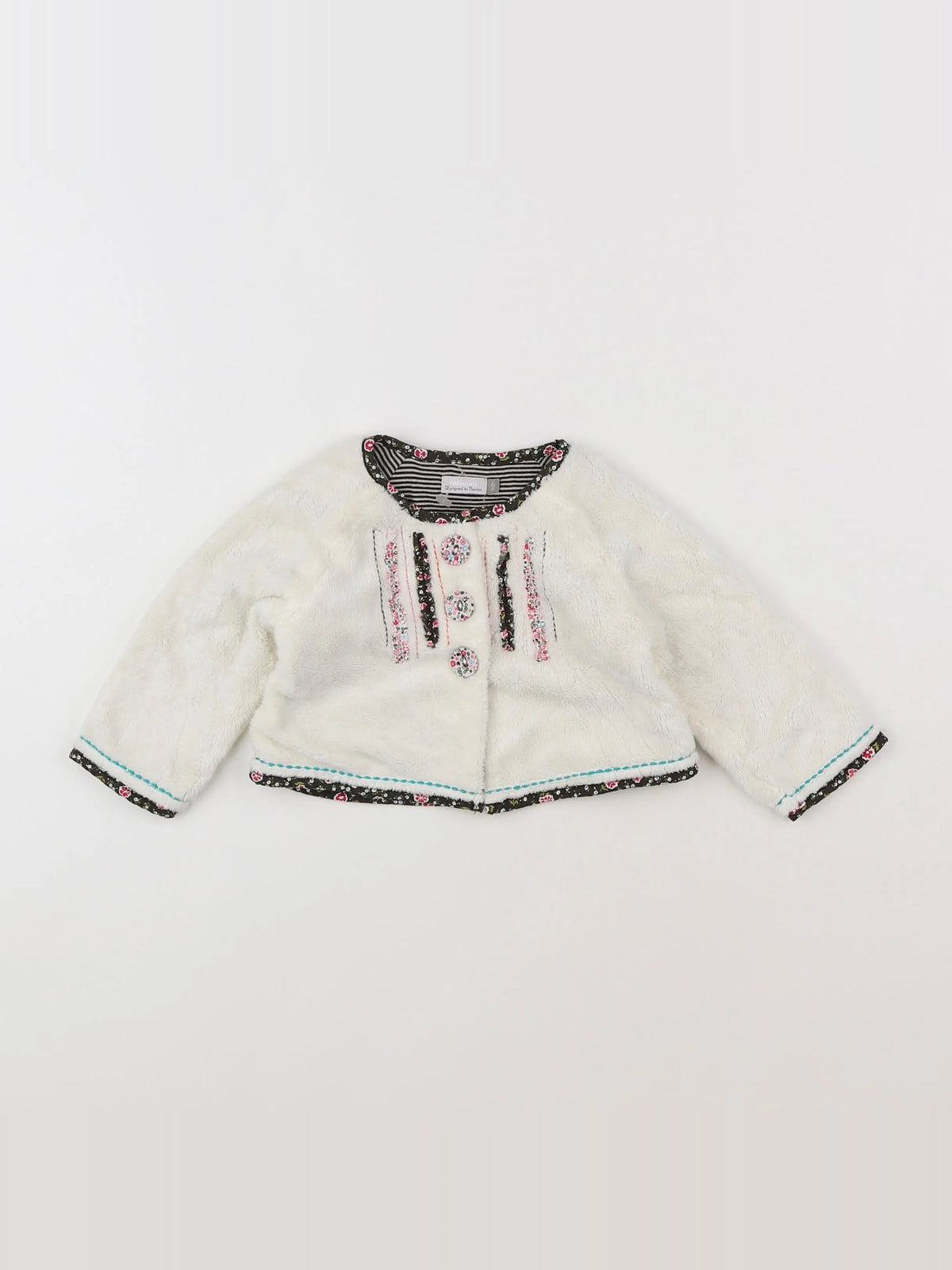 Catimini - gilet blanc - 6 mois