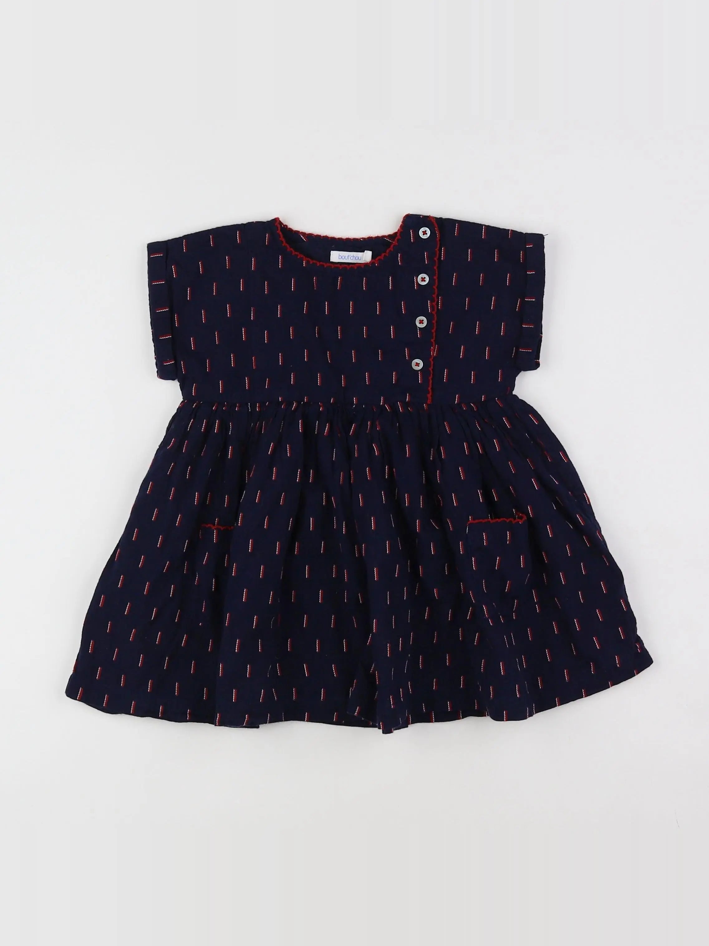 Boutchou - robe bleu - 12 mois