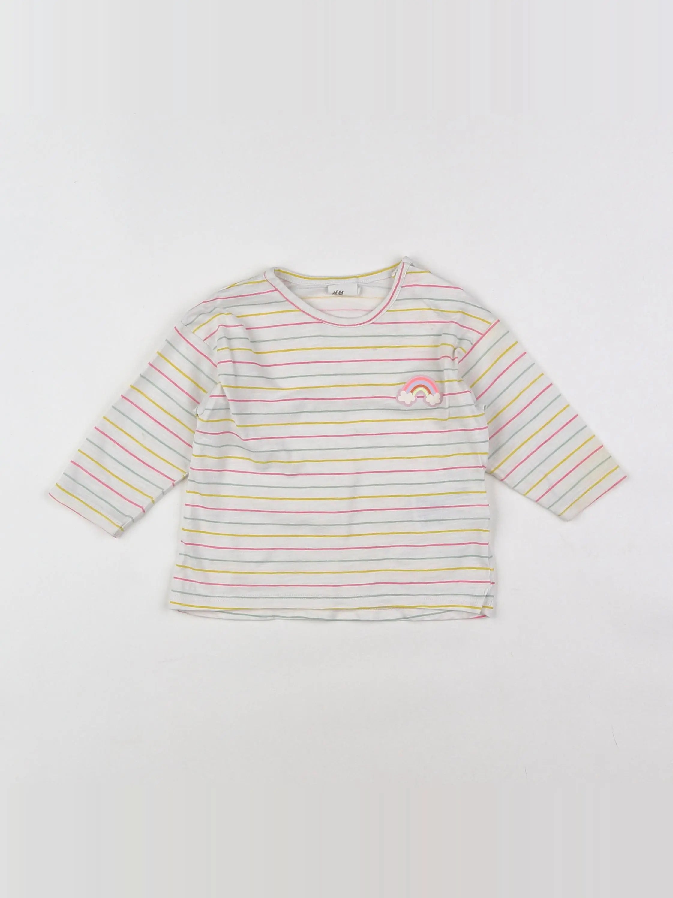 H&M - tee-shirt blanc, multicolore - 3/6 mois