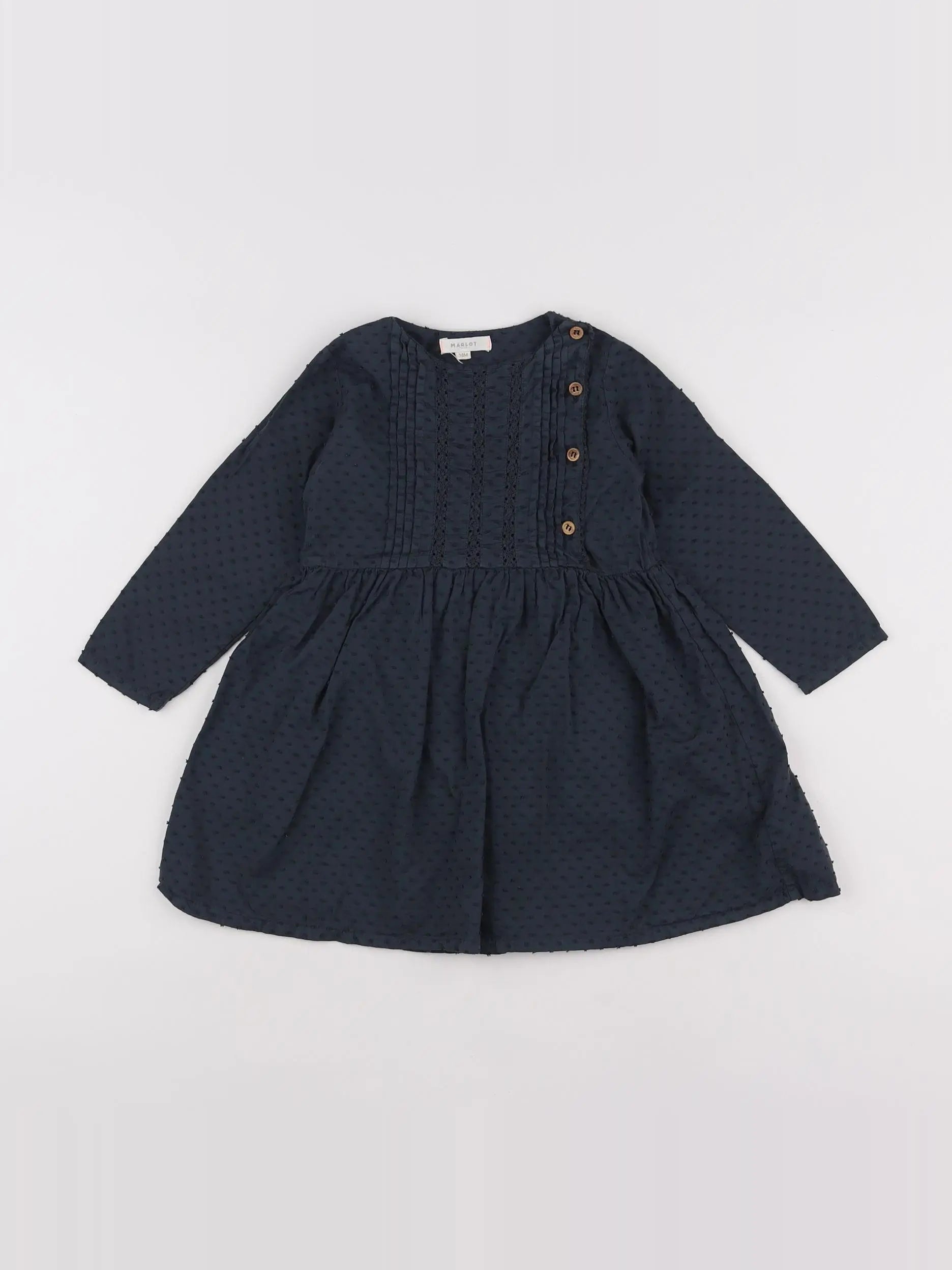 Marlot Paris - robe bleu - 18 mois