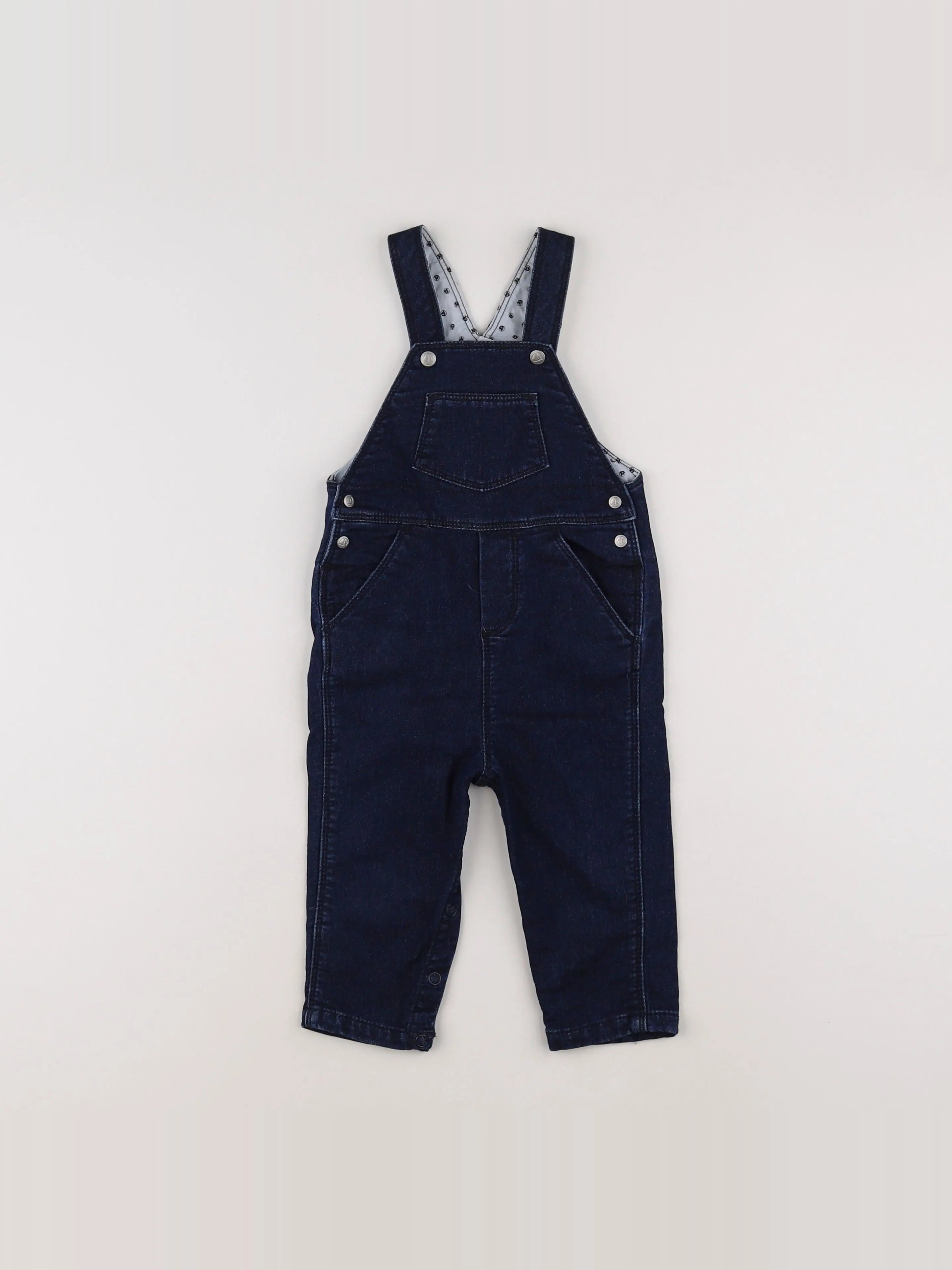 Petit Bateau - salopette bleu - 12 mois