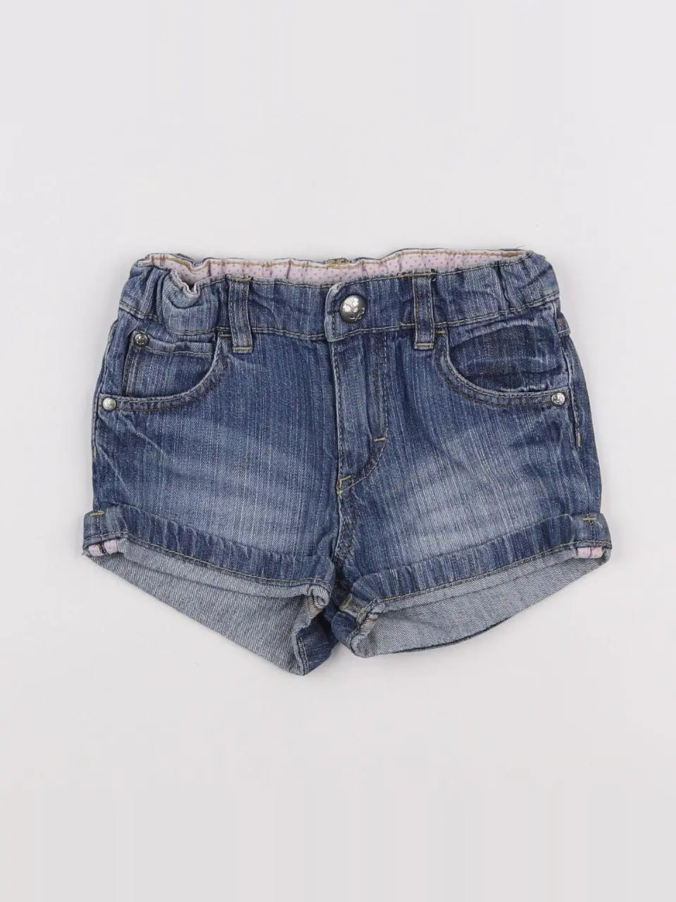 H&M - short bleu - 9/12 mois