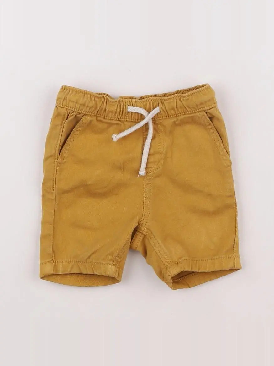 Eden & Victor - short jaune - 6 mois
