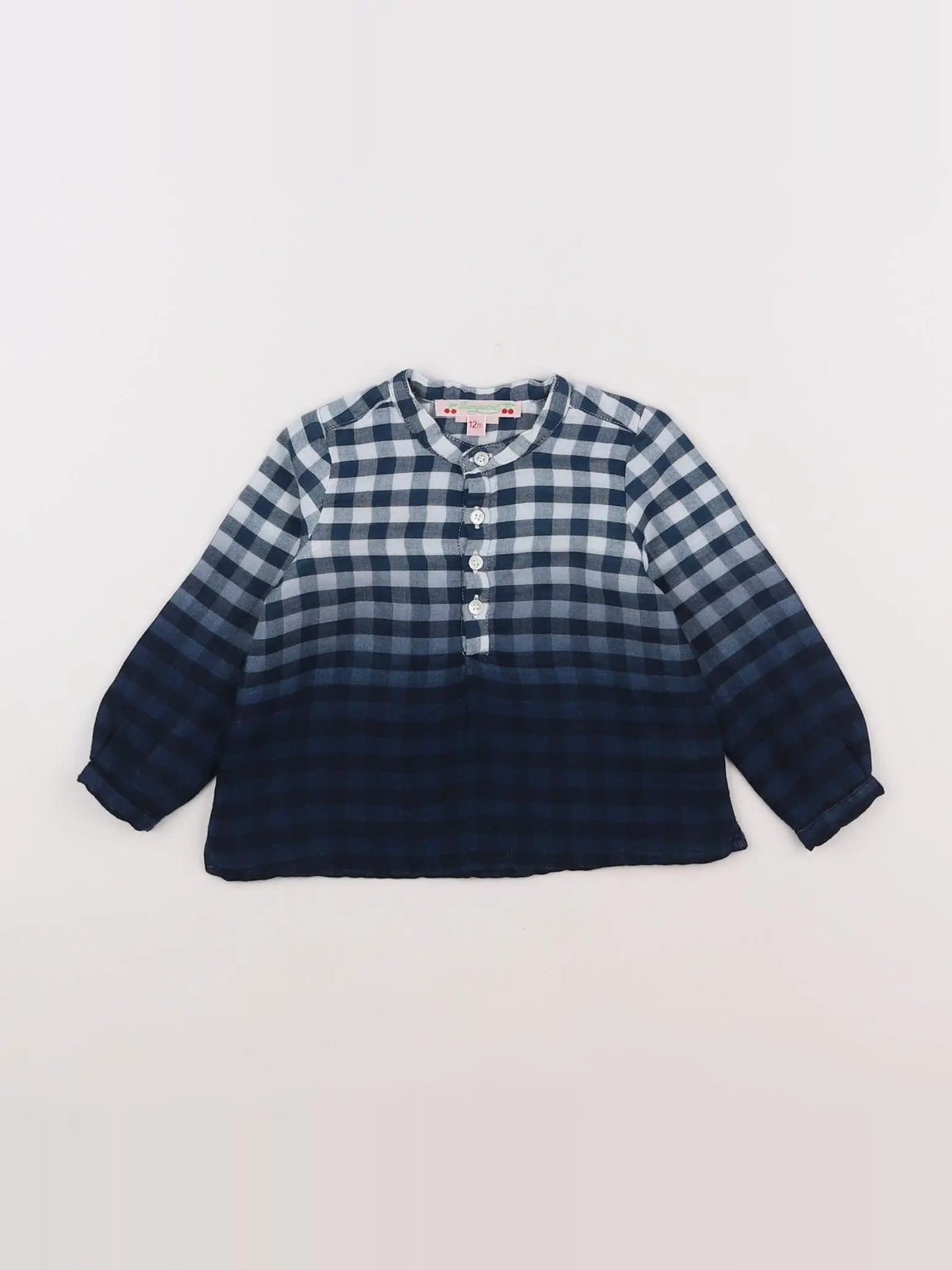 Bonpoint - blouse bleu - 12 mois
