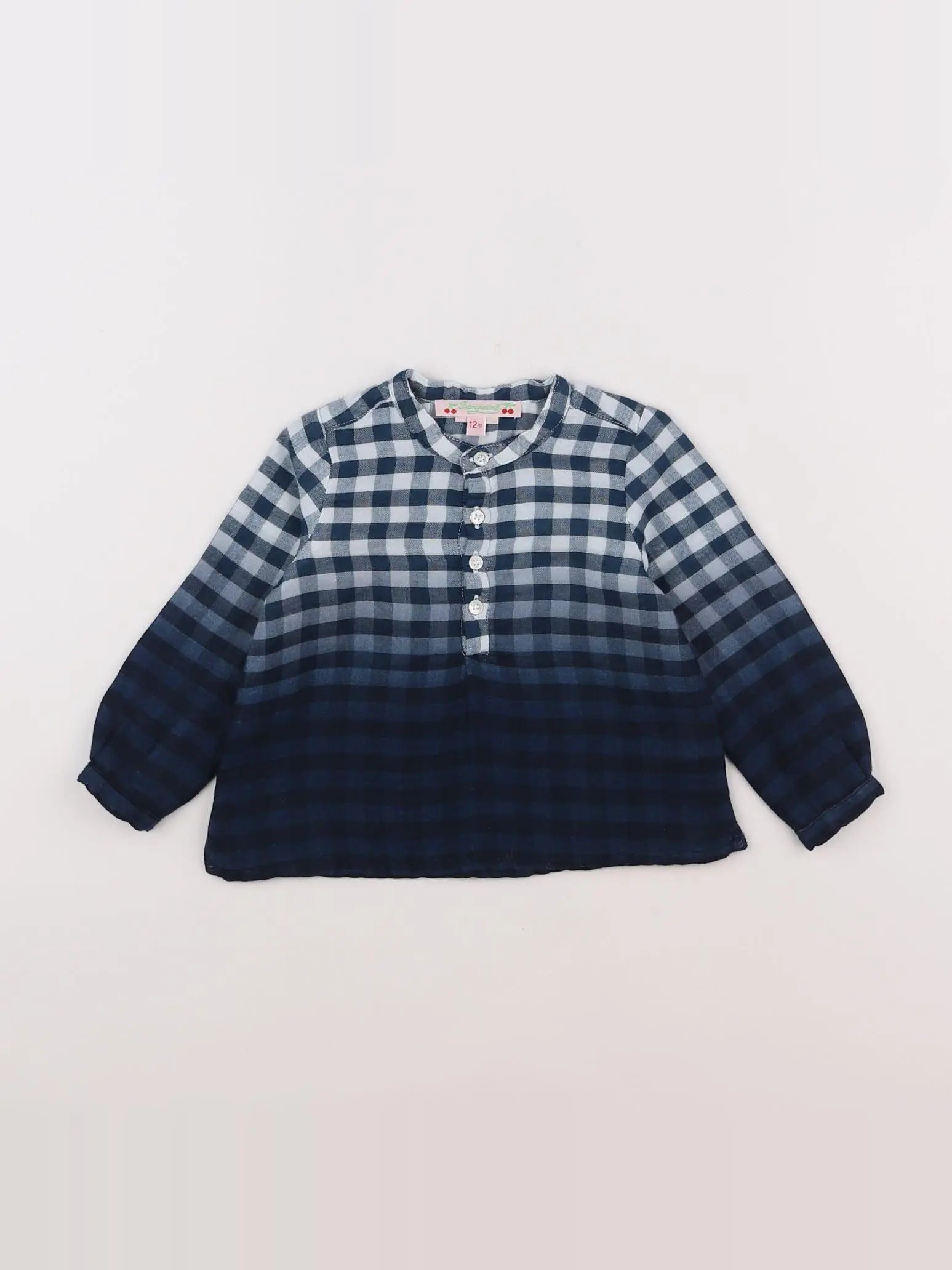 Bonpoint - blouse bleu - 12 mois