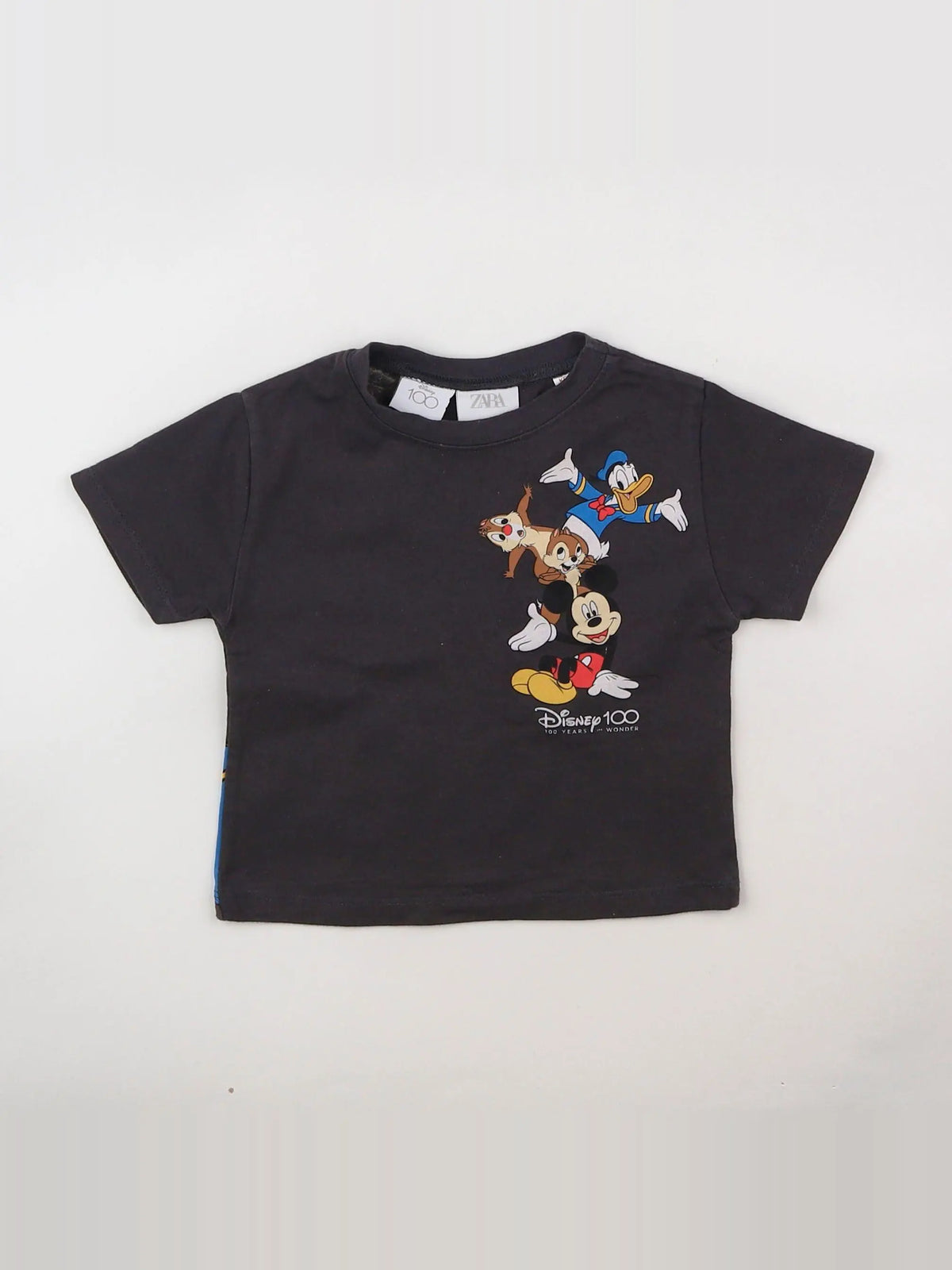 Zara - tee-shirt imprimé au dos gris - 6/9 mois