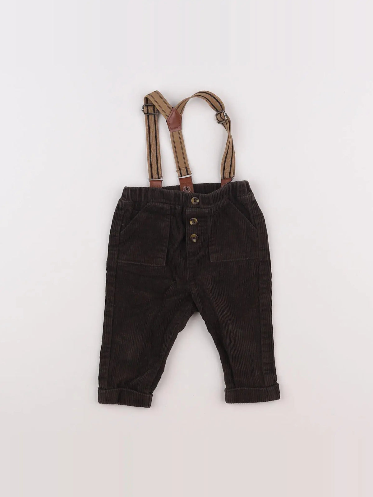 Vertbaudet - pantalon marron - 9 mois