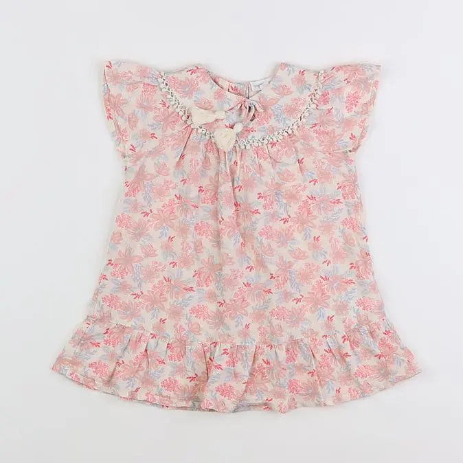 Vertbaudet - robe rose - 12 mois