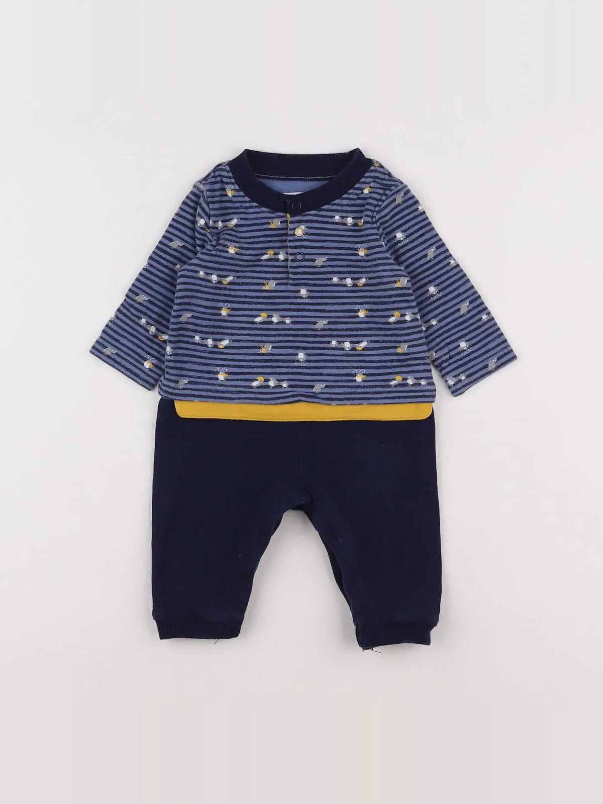 Absorba - combinaison bleu, jaune - 3 mois