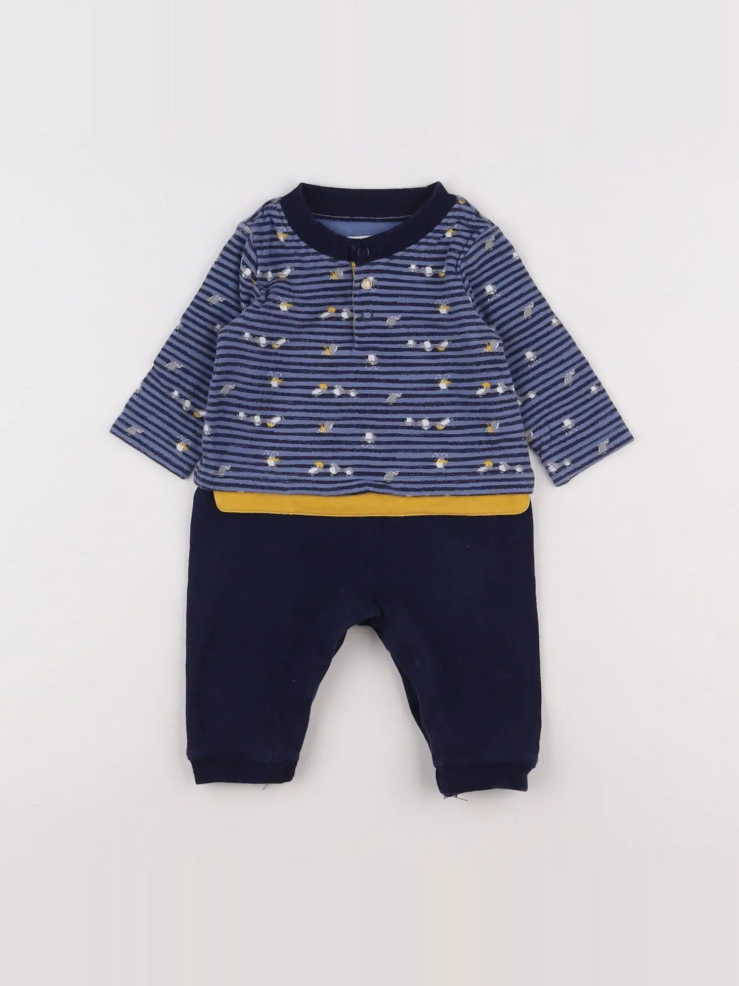 Absorba - combinaison bleu, jaune - 3 mois