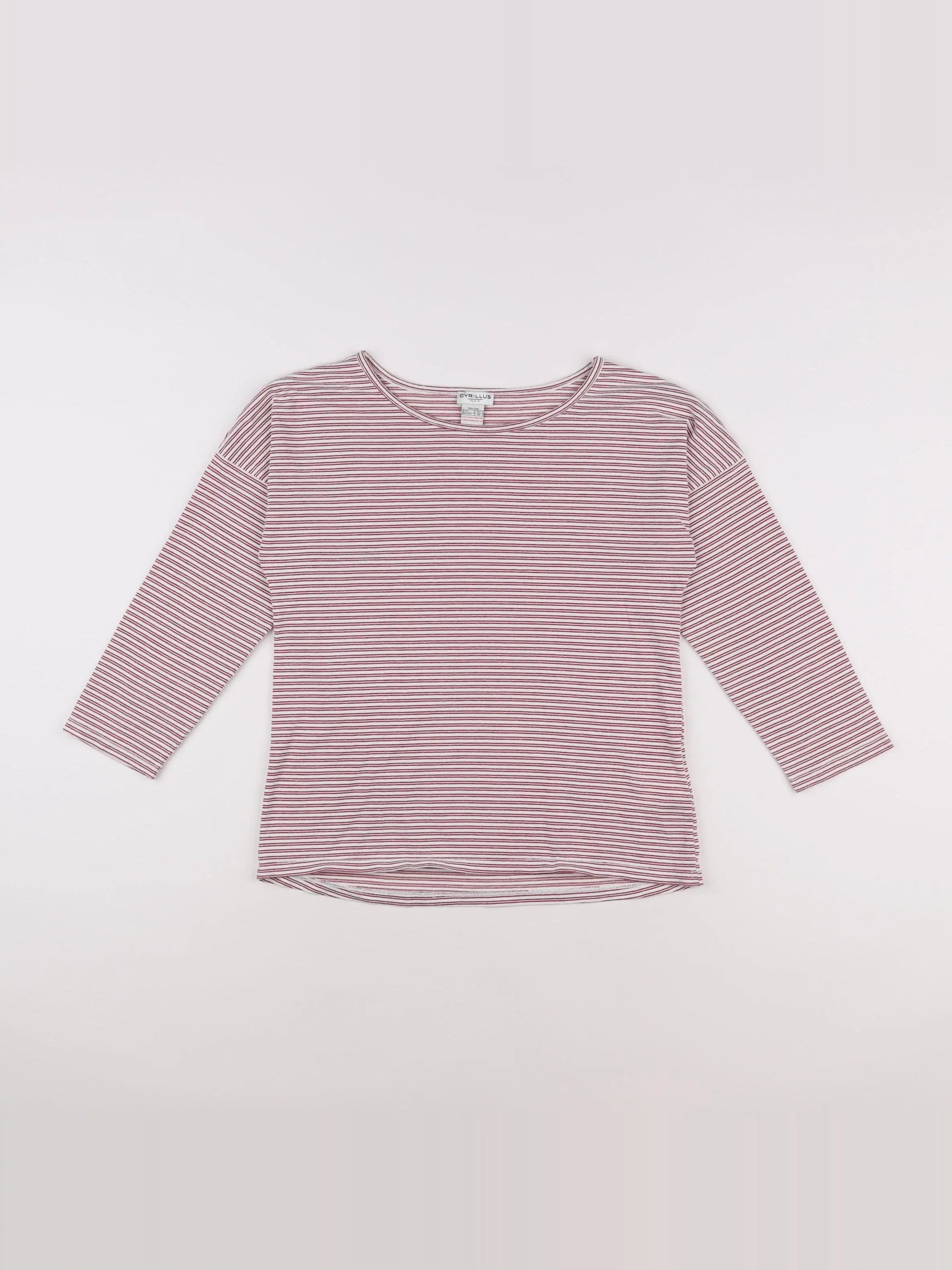 Cyrillus - tee-shirt blanc, rouge - 12 ans