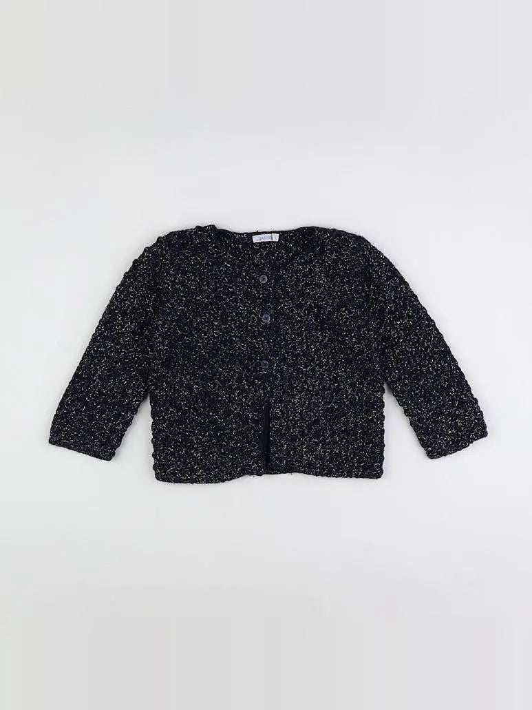 Boutchou - gilet argent, bleu - 12 mois