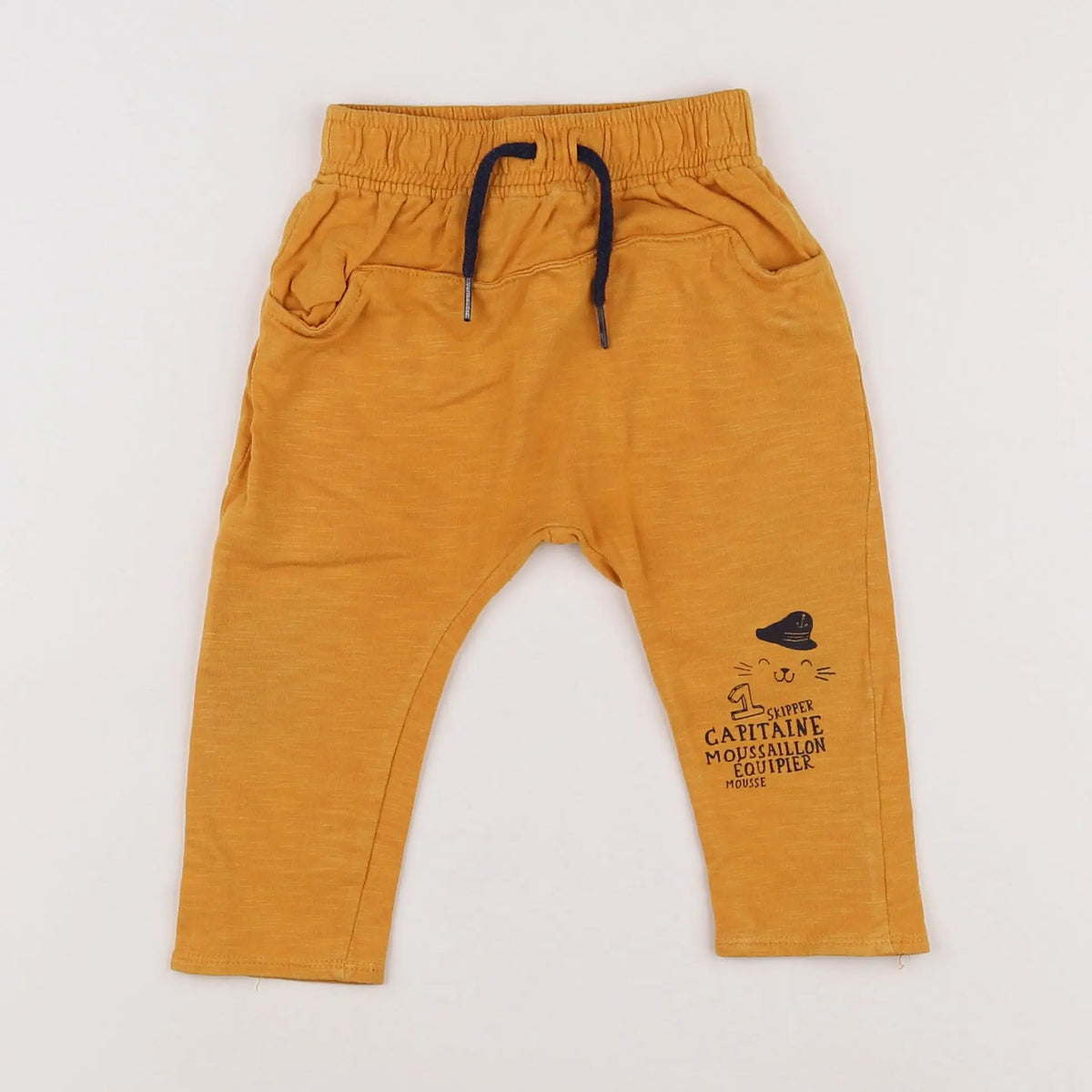 Vertbaudet - pantalon jaune - 9 mois