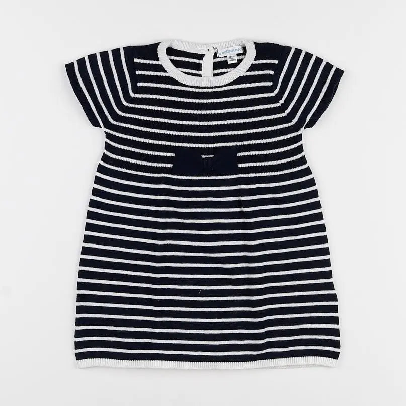 Vertbaudet - robe bleu, blanc - 2 ans