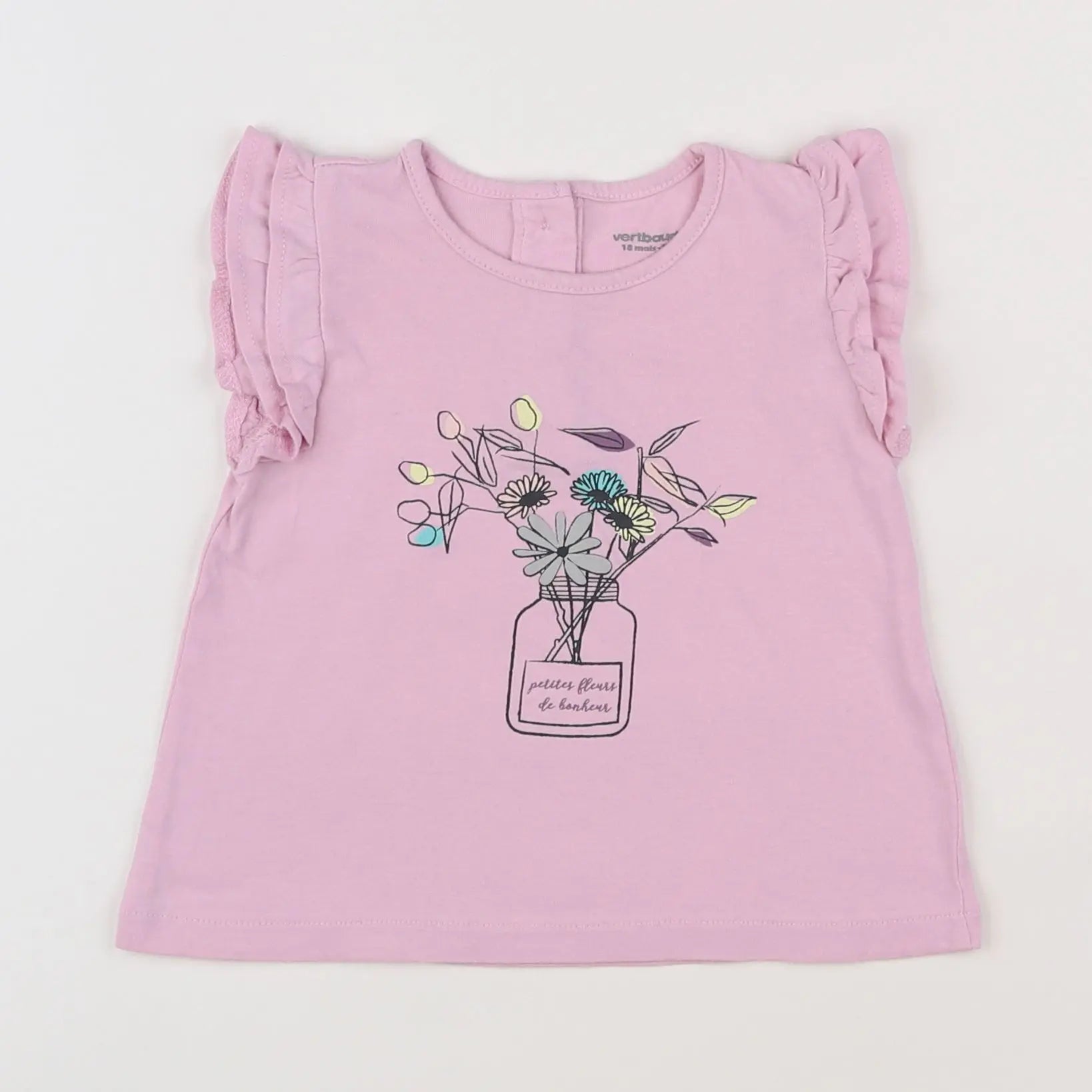 Vertbaudet - tee-shirt violet - 18 mois