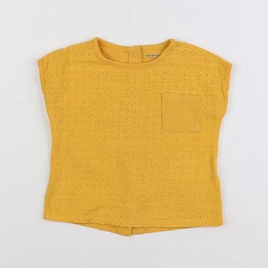 Vertbaudet - tee-shirt jaune - 9 mois