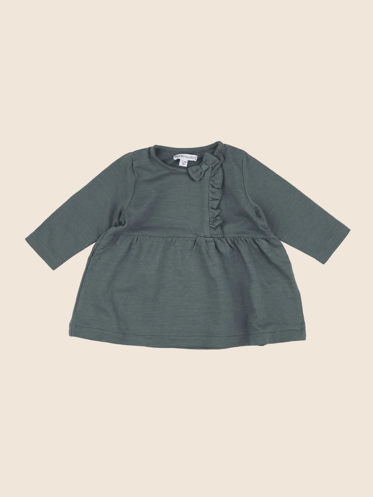 Vertbaudet - robe vert - 6 mois