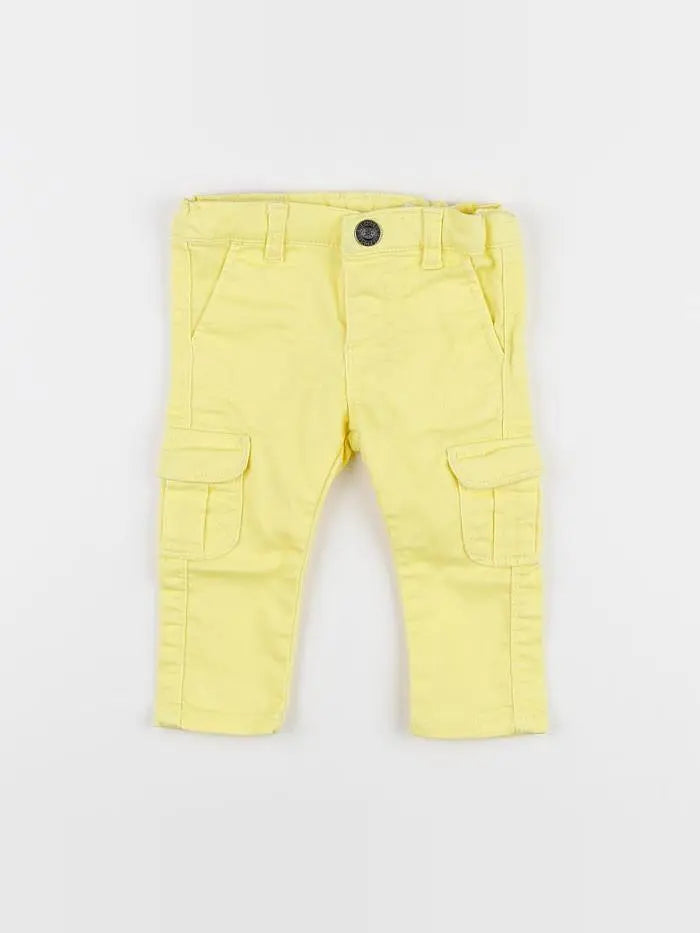 Vertbaudet - pantalon jaune - 9 mois