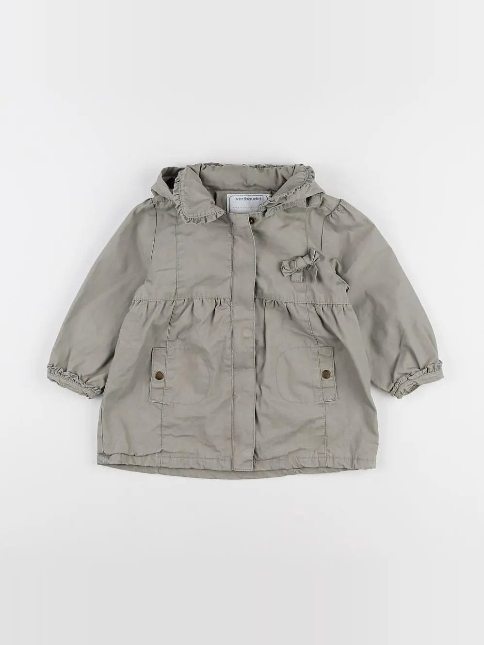 Vertbaudet - trench vert - 18 mois