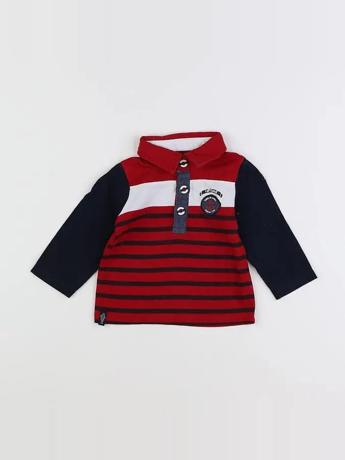 Terre de marins - polo rouge - 9 mois