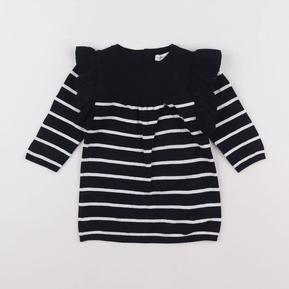 Vertbaudet - robe blanc, bleu - 6 mois