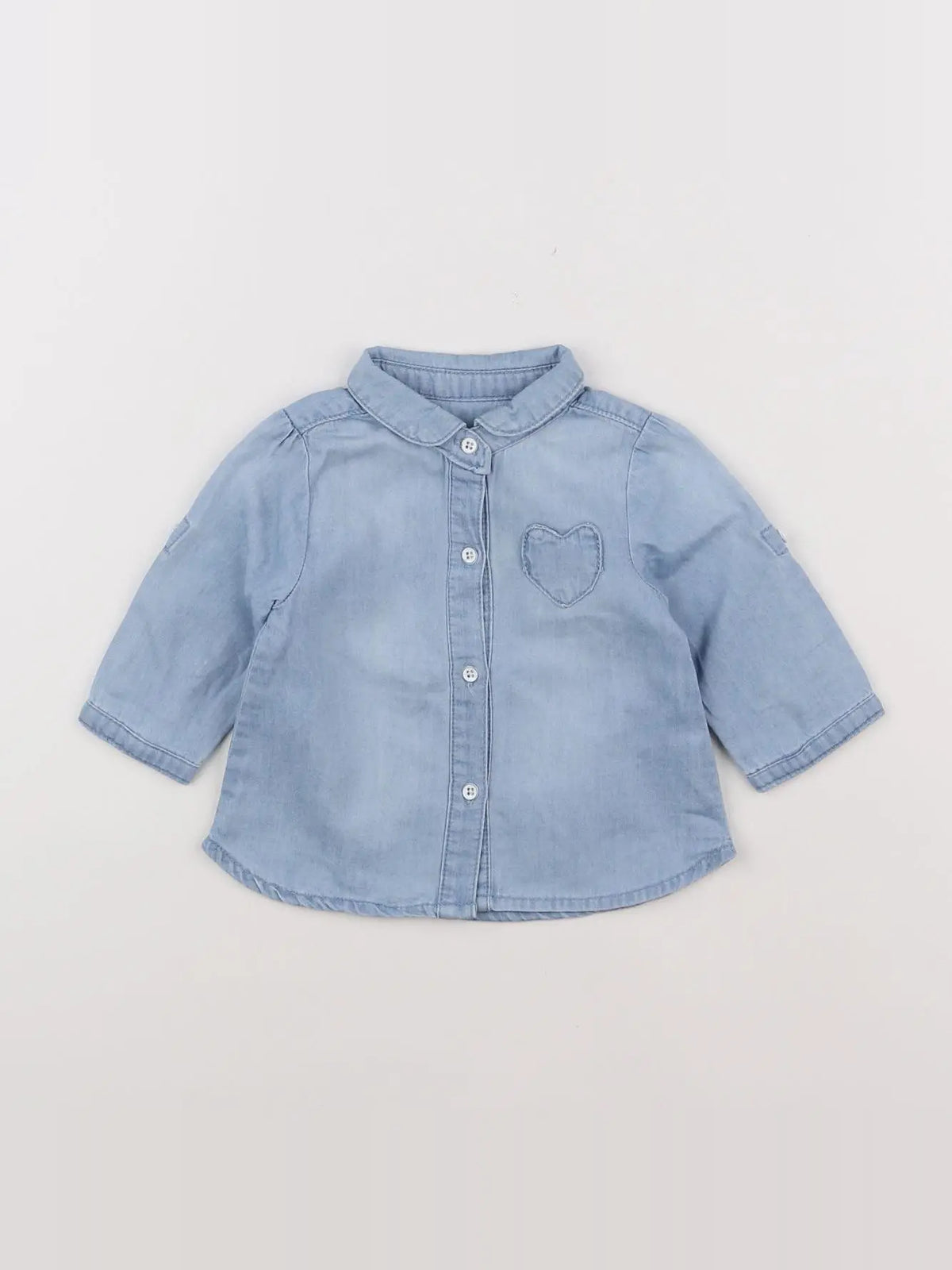 Vertbaudet - chemise bleu - 3 mois