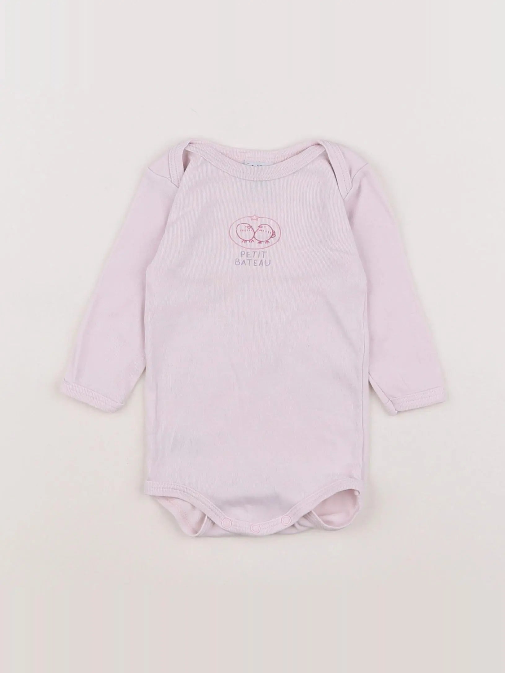 Petit Bateau - body rose - 3 mois