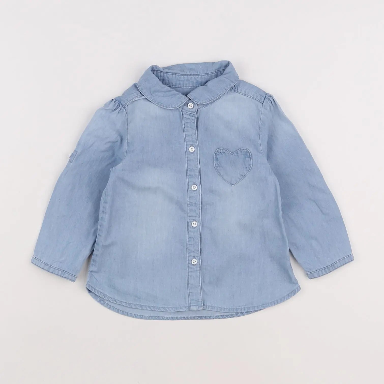 Vertbaudet - chemise bleu - 18 mois