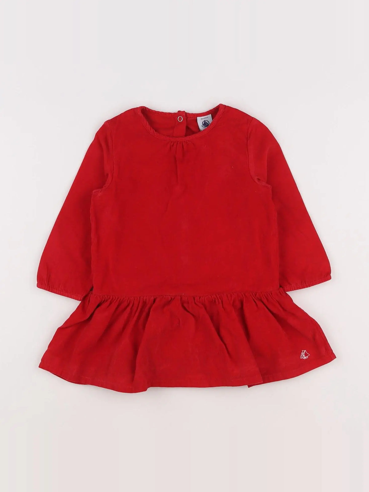 Petit Bateau - robe rouge - 18 mois