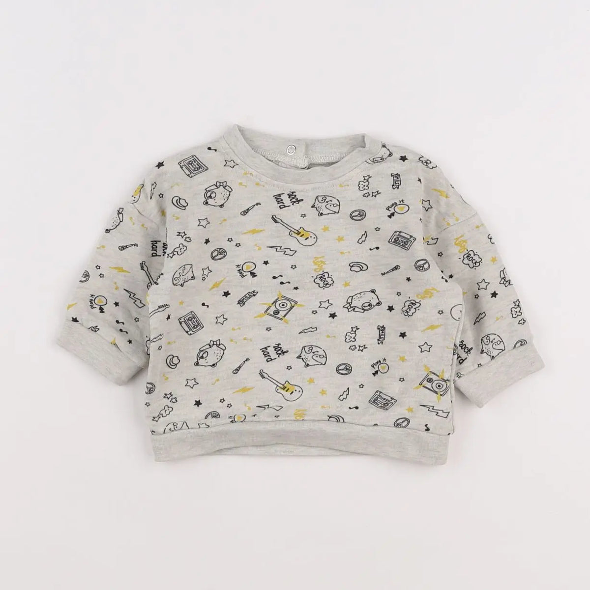 Vertbaudet - sweat beige - 3 mois