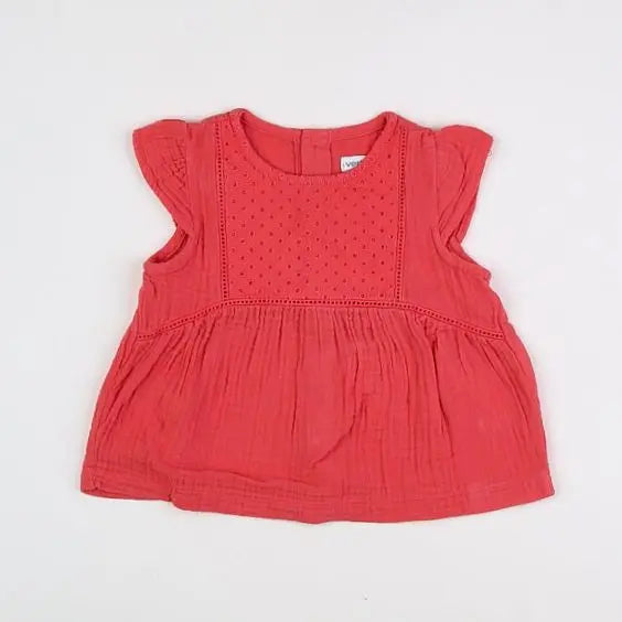Vertbaudet - blouse rose - 9 mois