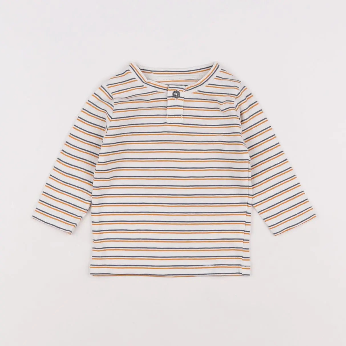 Vertbaudet - tee-shirt jaune, blanc - 3 mois