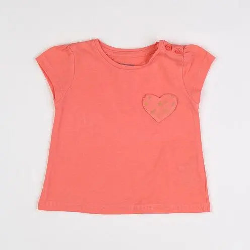 Vertbaudet - tee-shirt rose - 6 mois