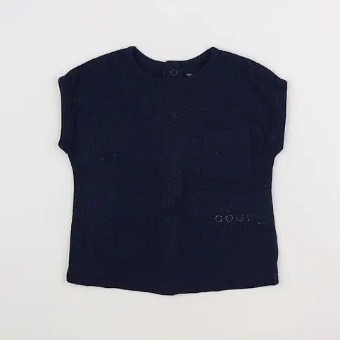 Vertbaudet - tee-shirt bleu - 6 mois
