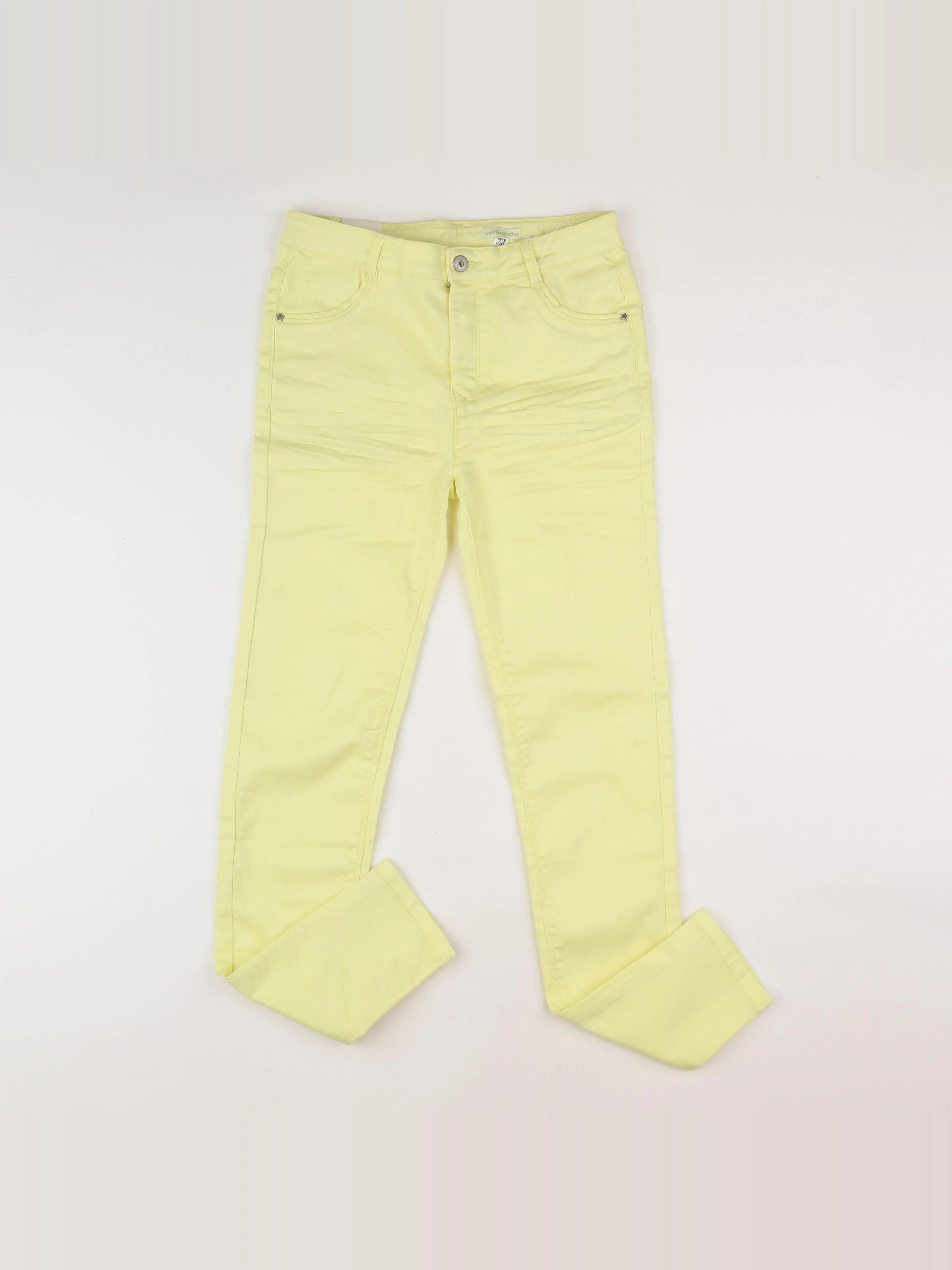 Vertbaudet - jean jaune fluo - 14 ans