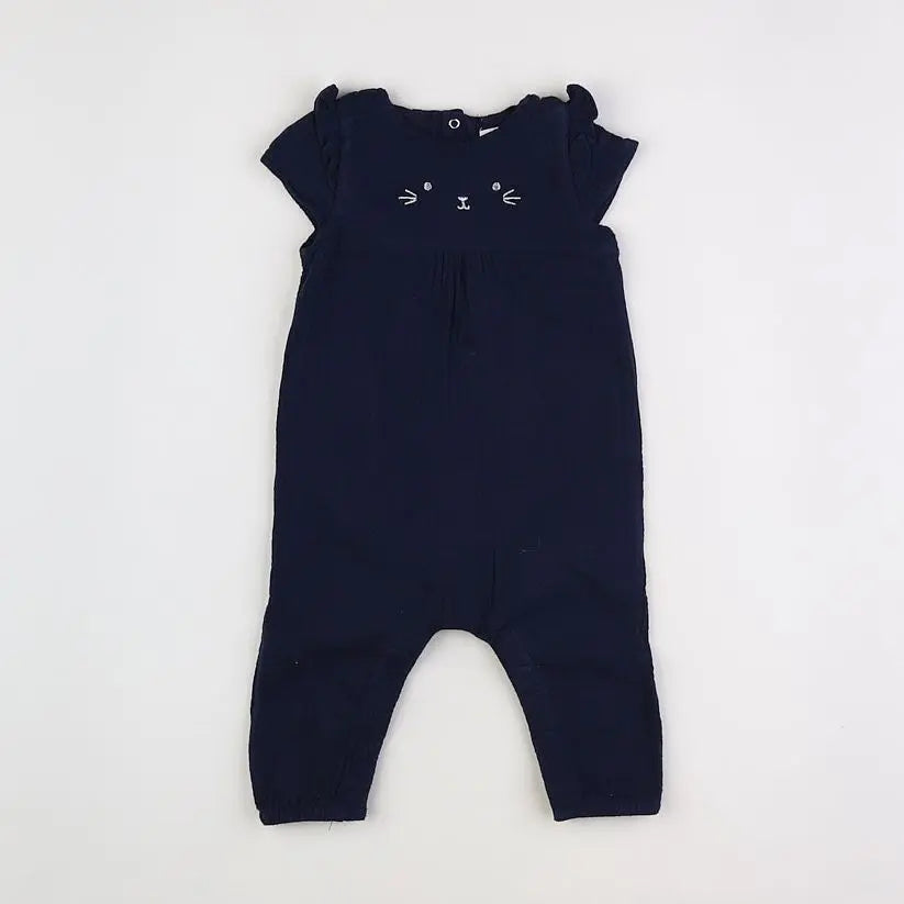 Vertbaudet - combinaison bleu - 6 mois