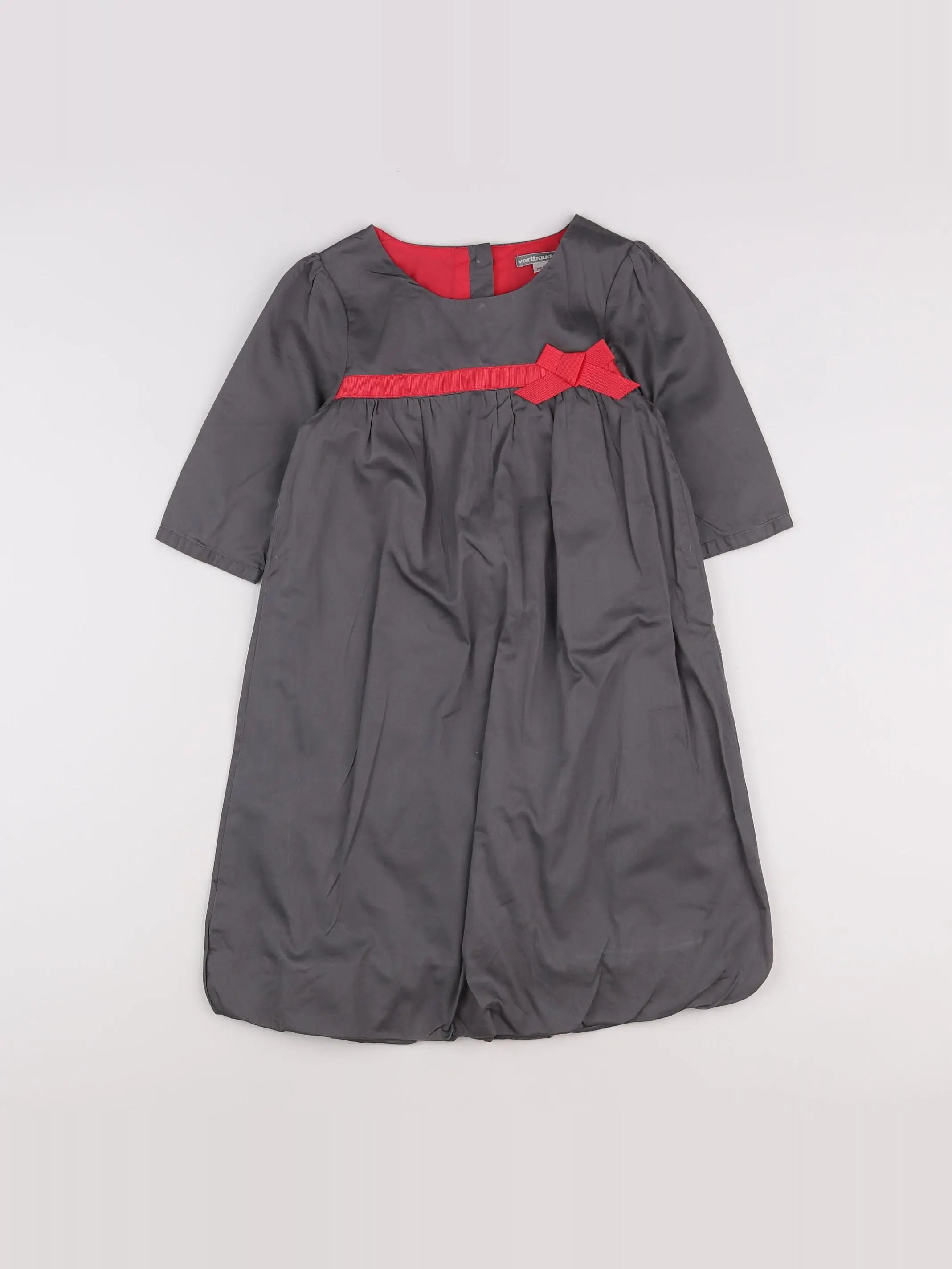 Vertbaudet - robe gris - 8 ans