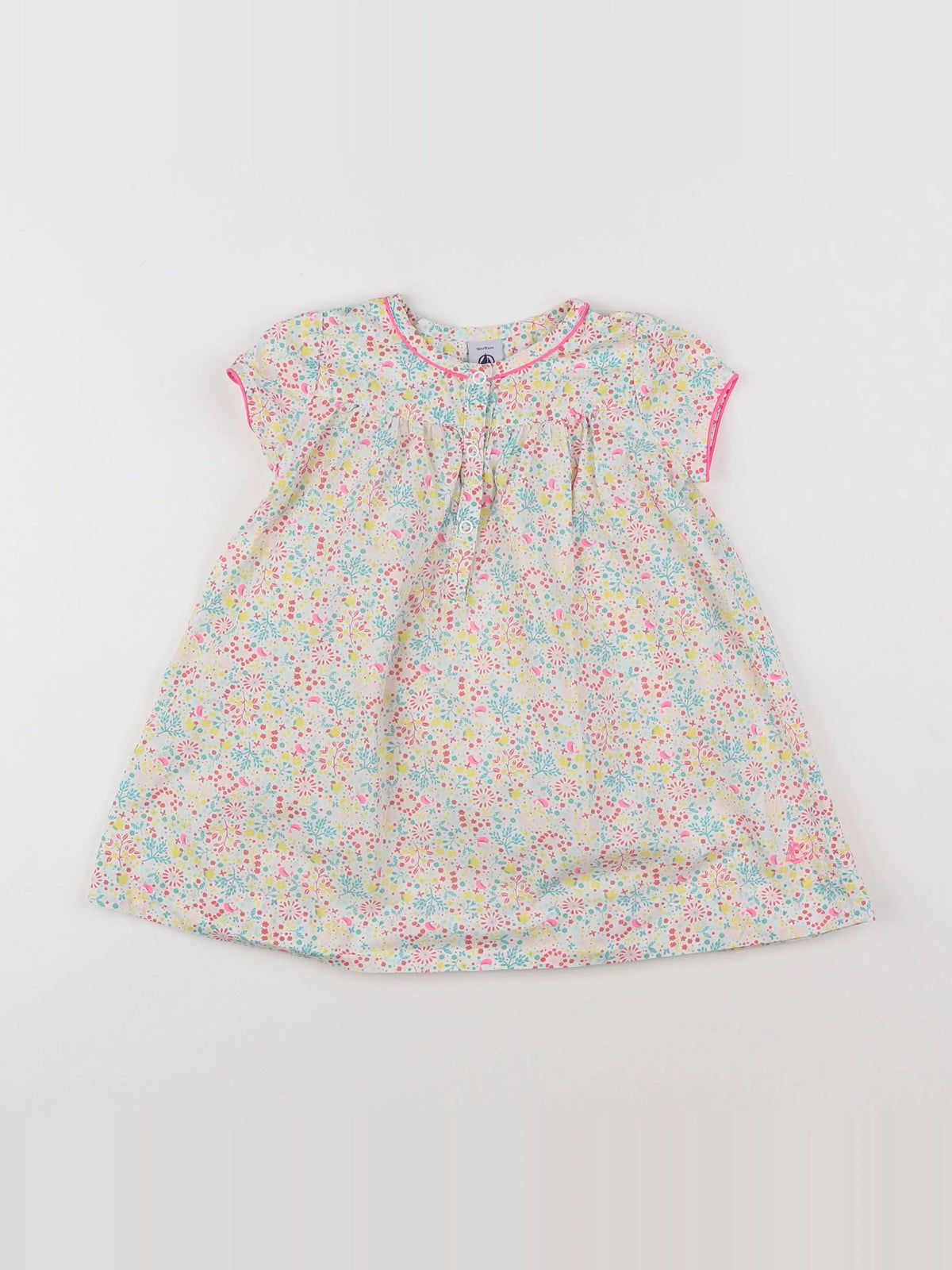 Petit Bateau - robe multicolore - 18 mois