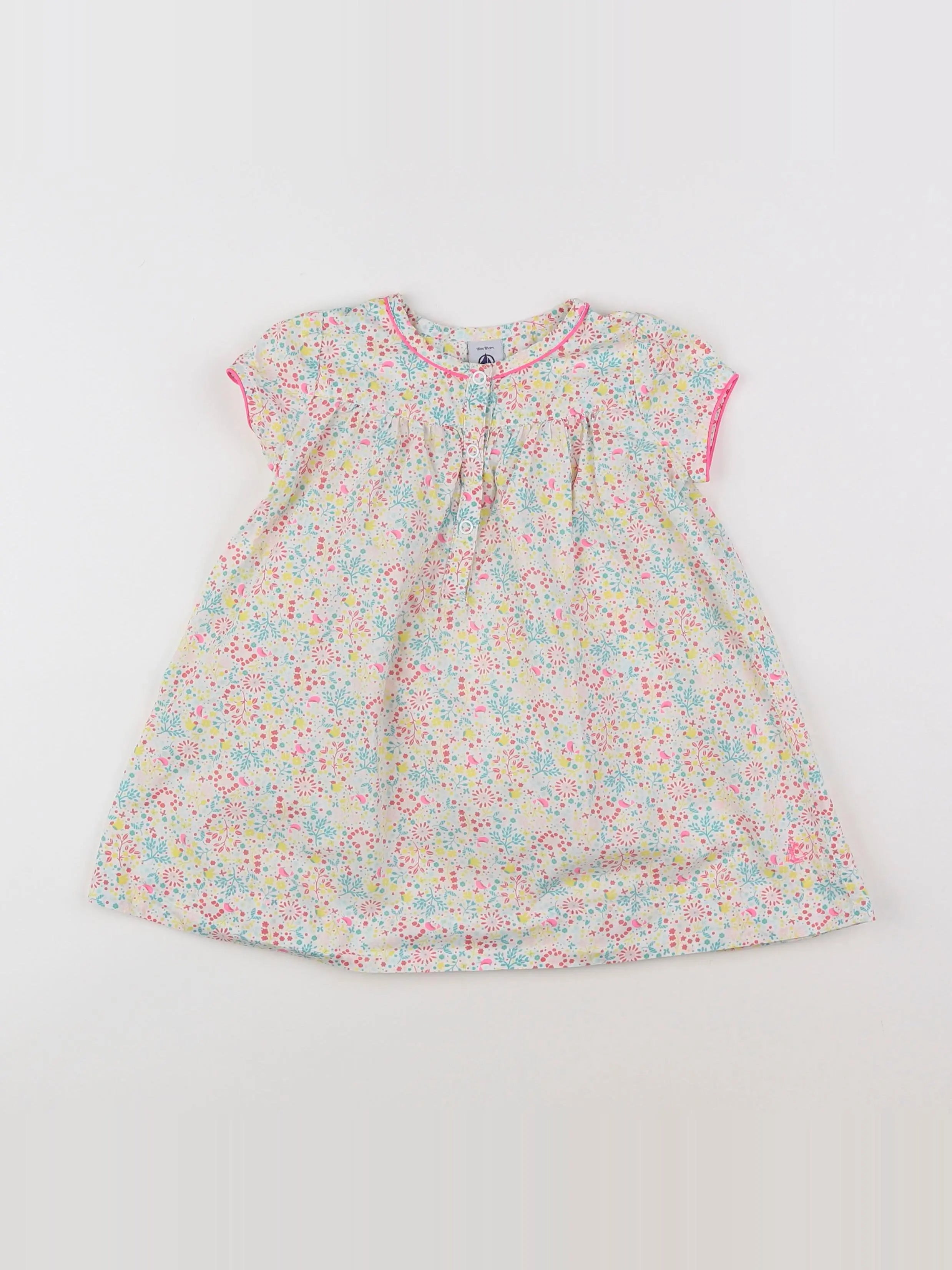 Petit Bateau - robe multicolore - 18 mois
