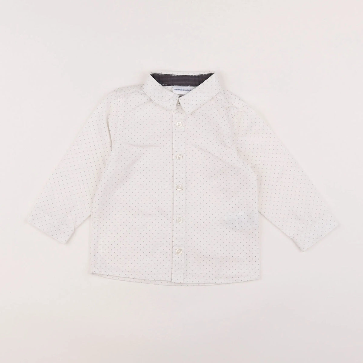 Vertbaudet - chemise blanc, bleu - 18 mois