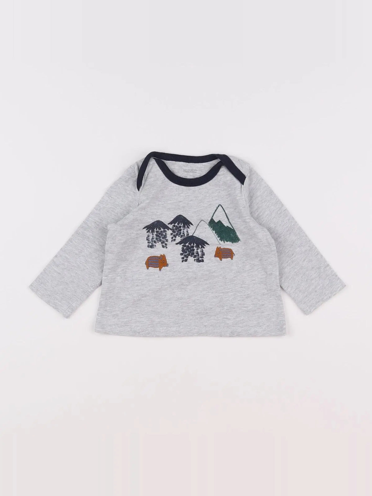 Natalys - maillot de corps gris - 6 mois