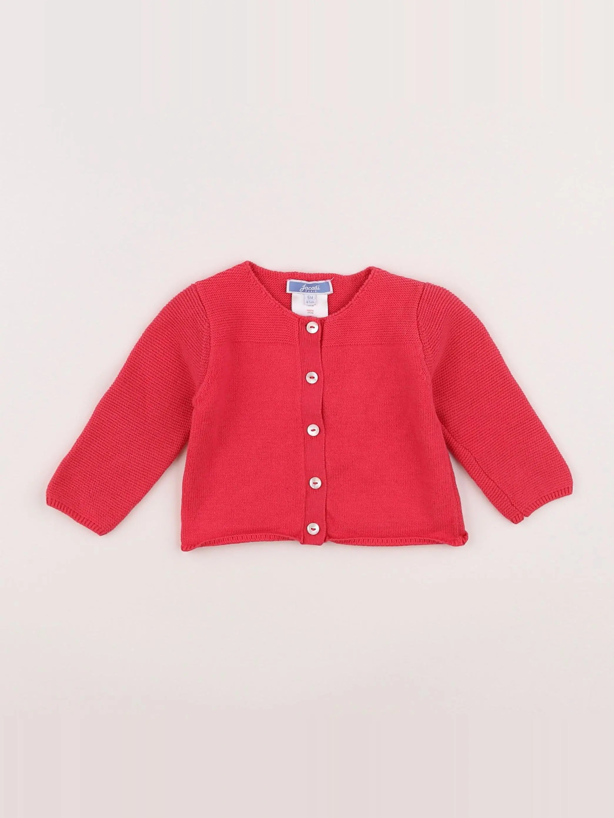 Jacadi - gilet rose - 6 mois