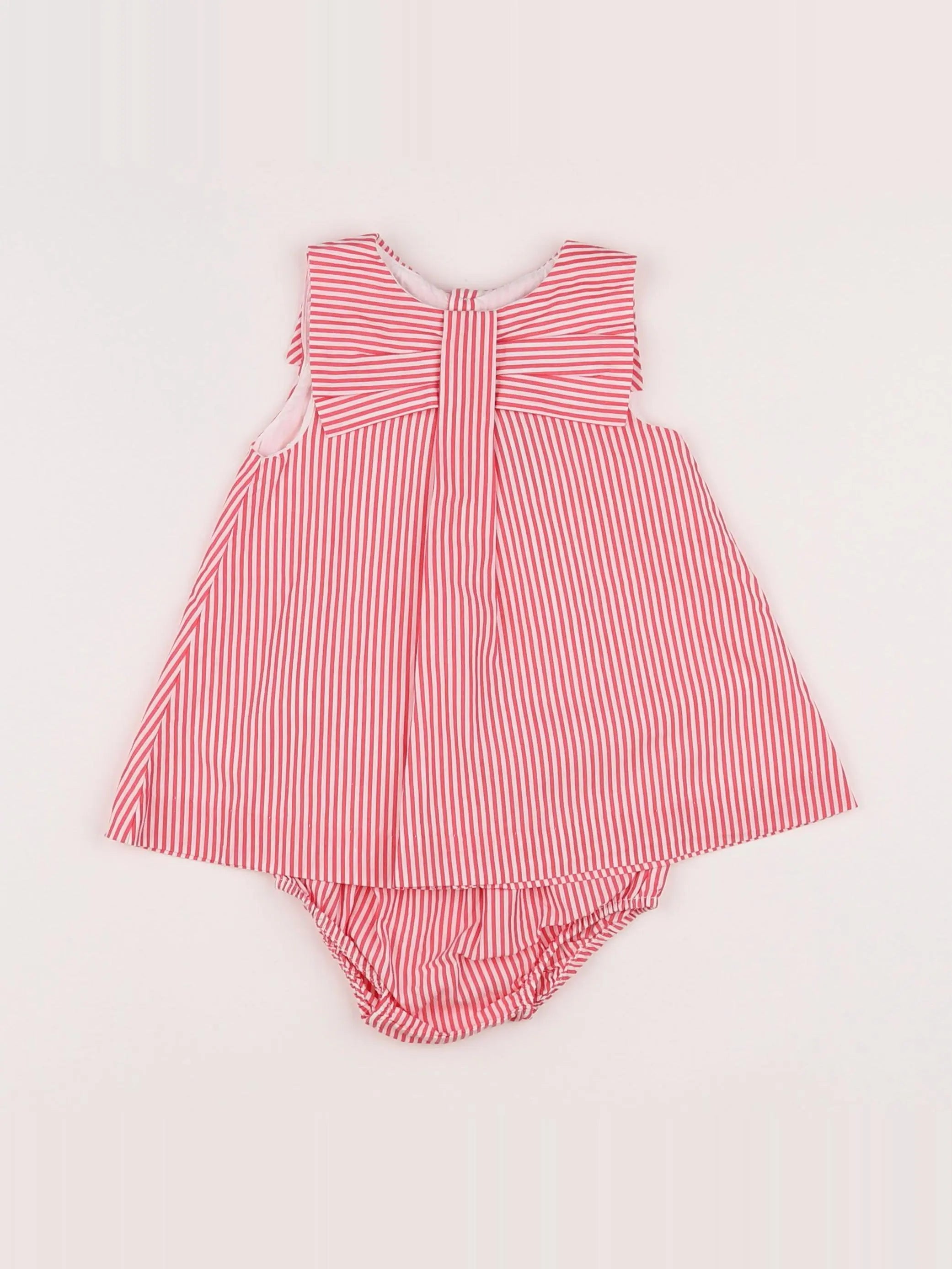 Jacadi - robe blanc, rouge - 6 mois