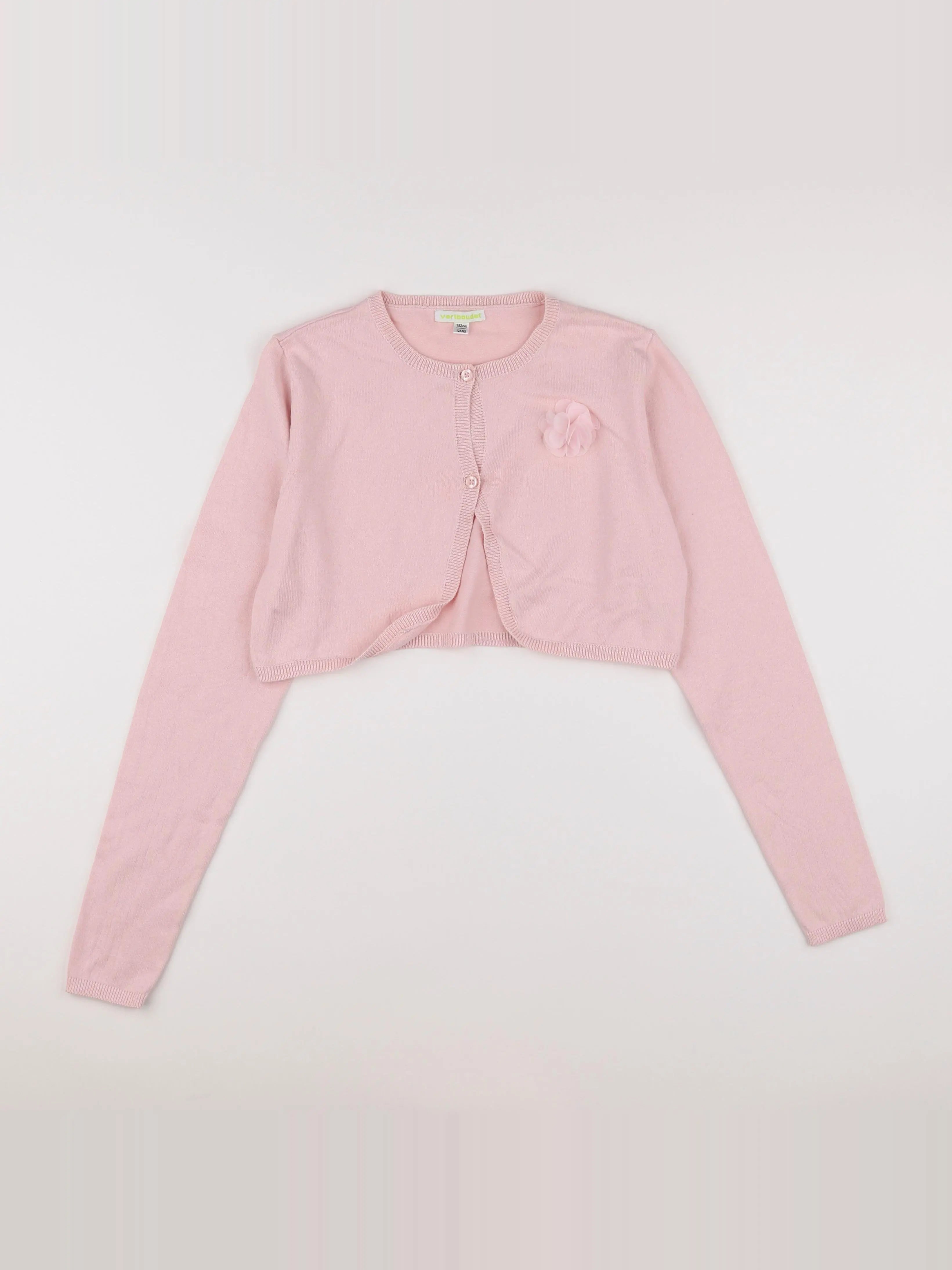 Vertbaudet - gilet rose - 12 ans
