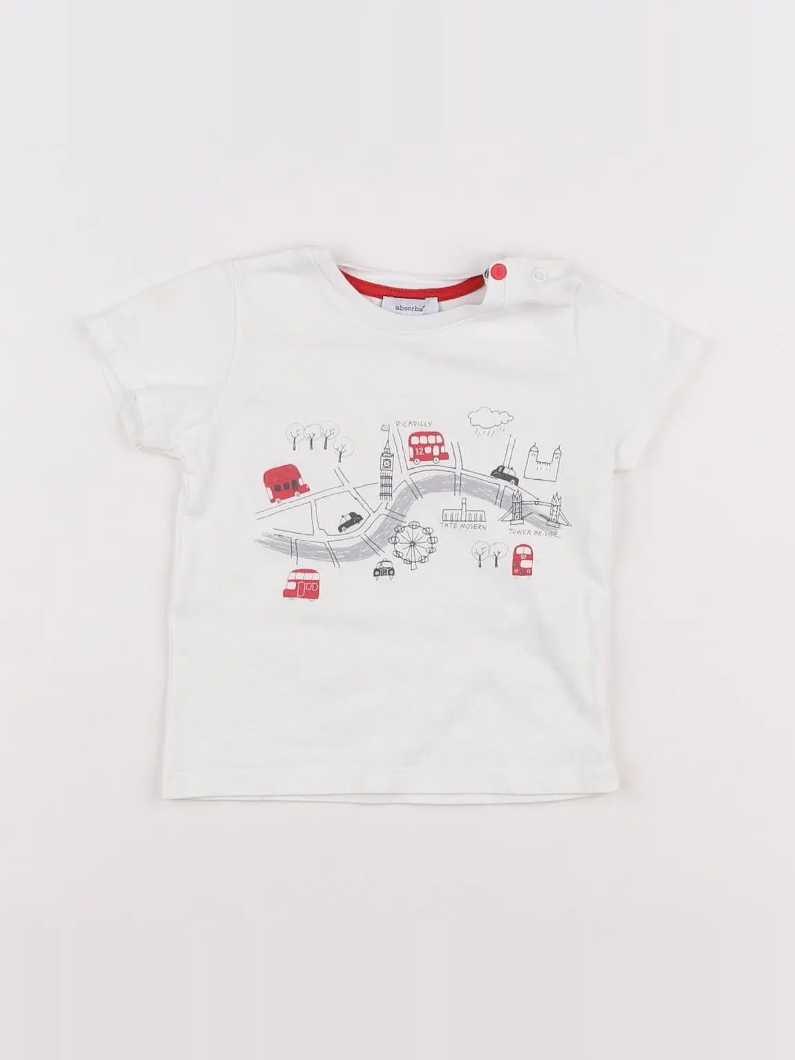 Absorba - tee-shirt blanc - 9 mois