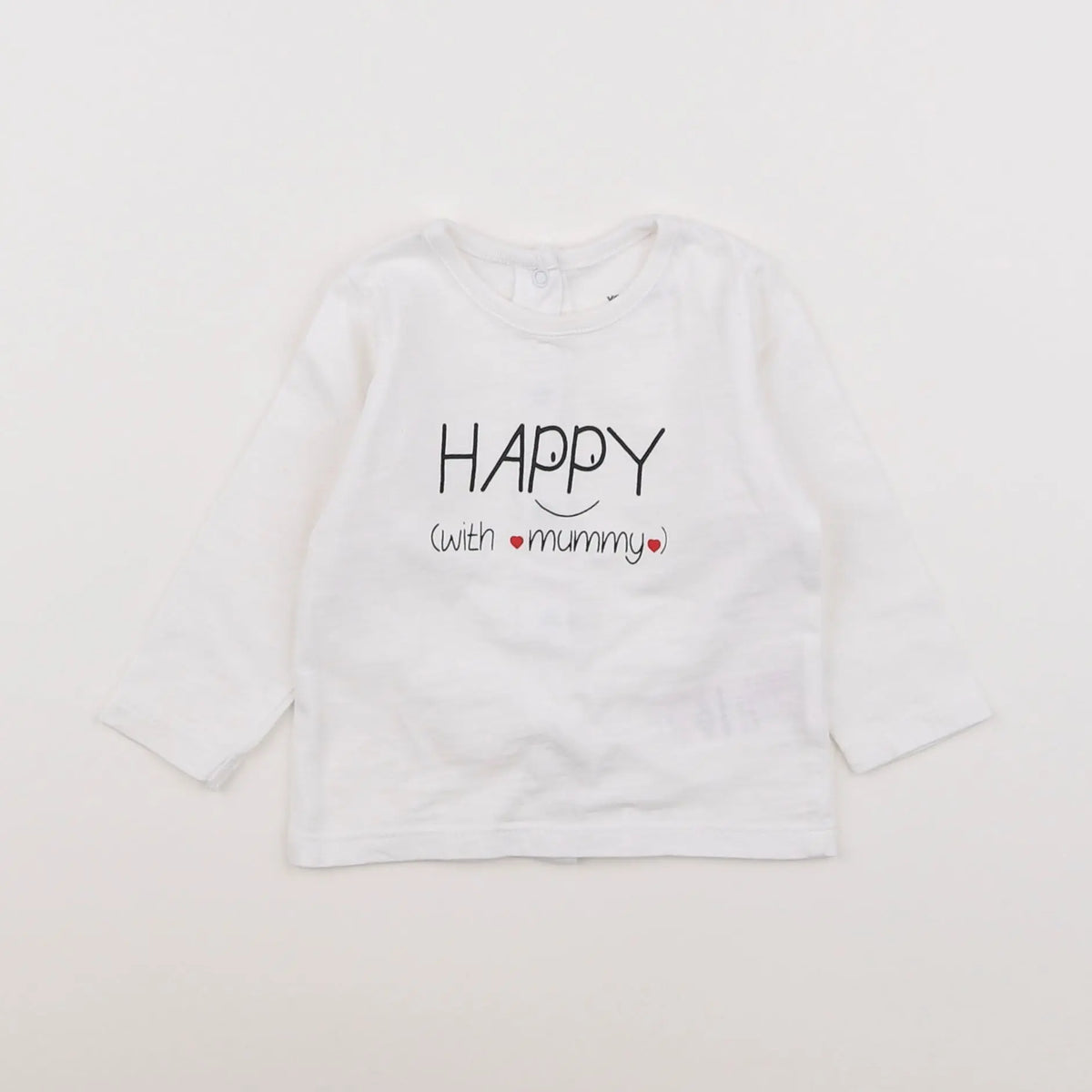 Vertbaudet - tee-shirt blanc, multicolore - 6 mois