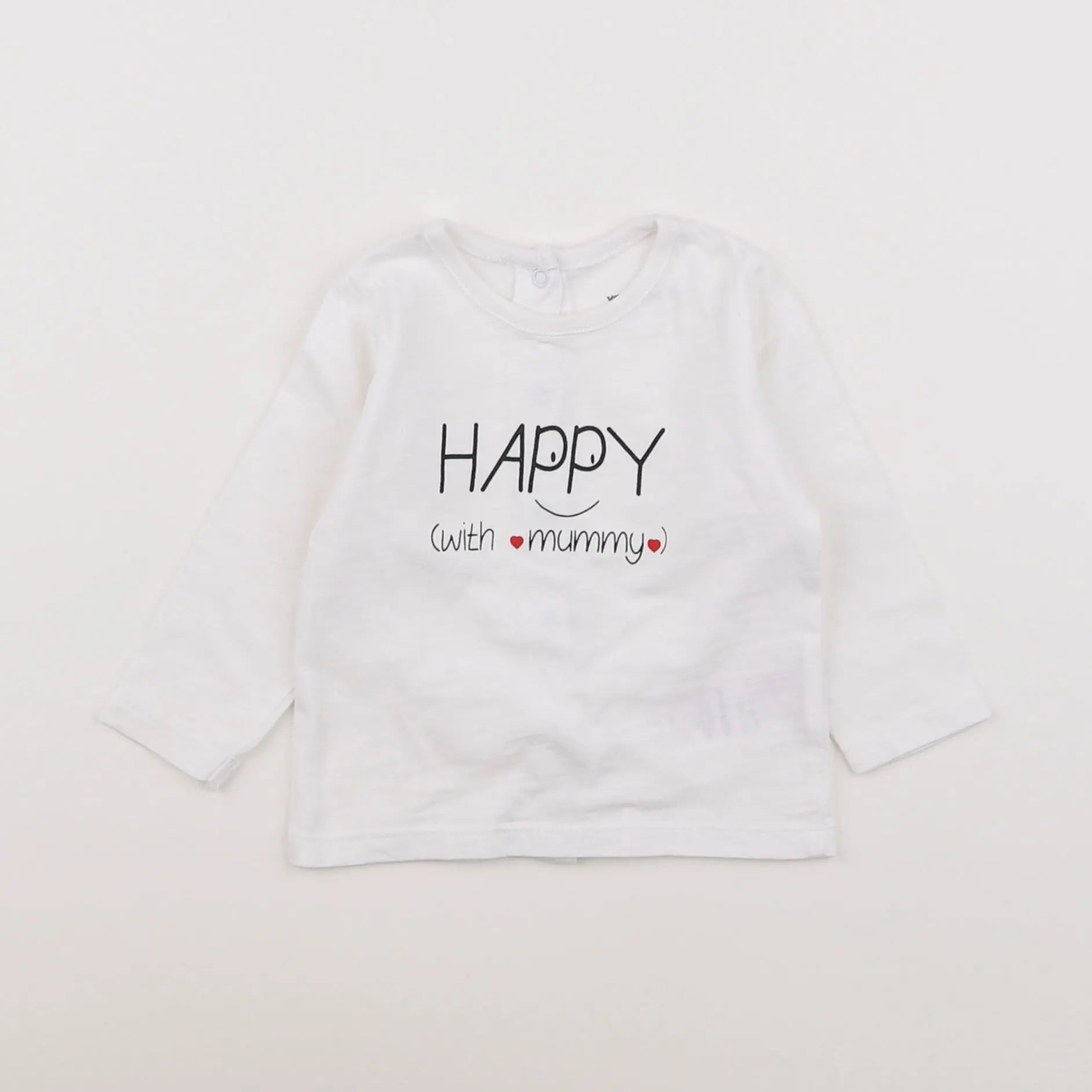Vertbaudet - tee-shirt blanc, multicolore - 6 mois