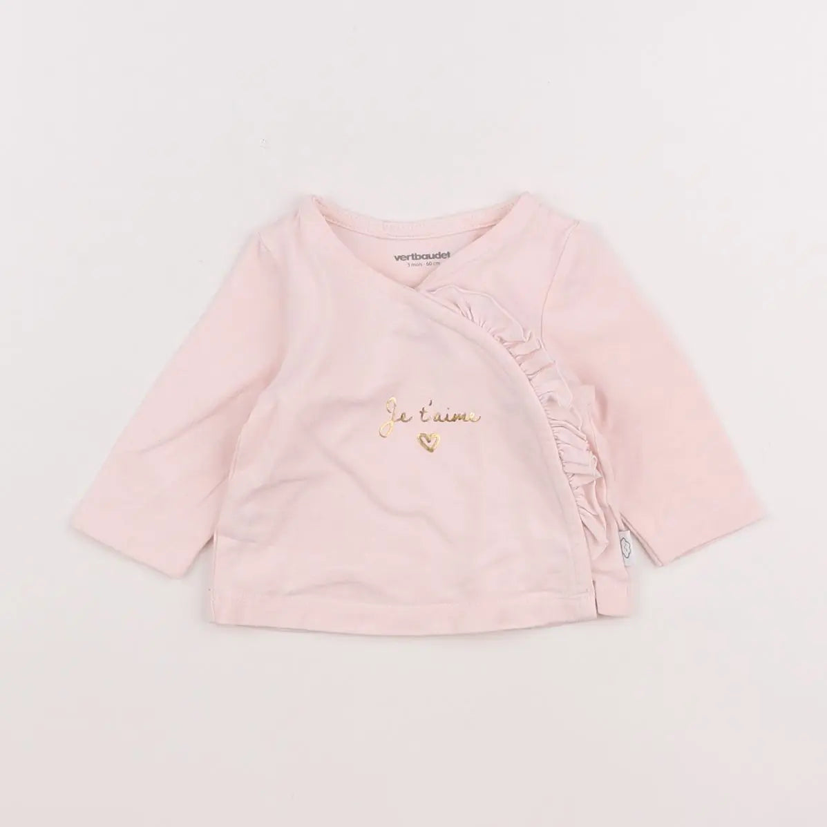 Vertbaudet - tee-shirt rose - 3 mois