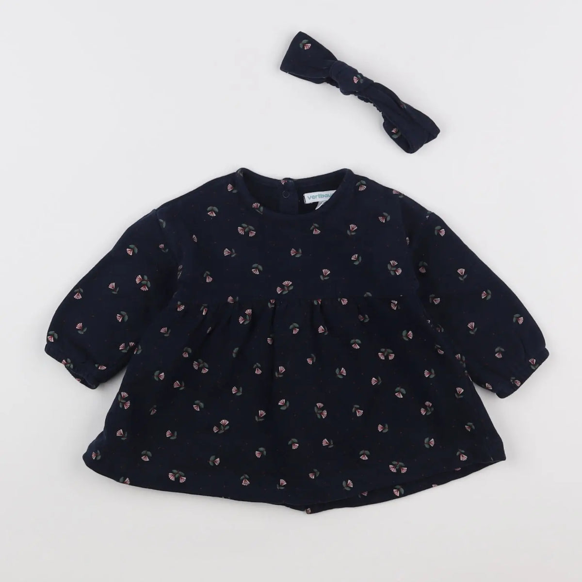 Vertbaudet - robe bleu - 9 mois