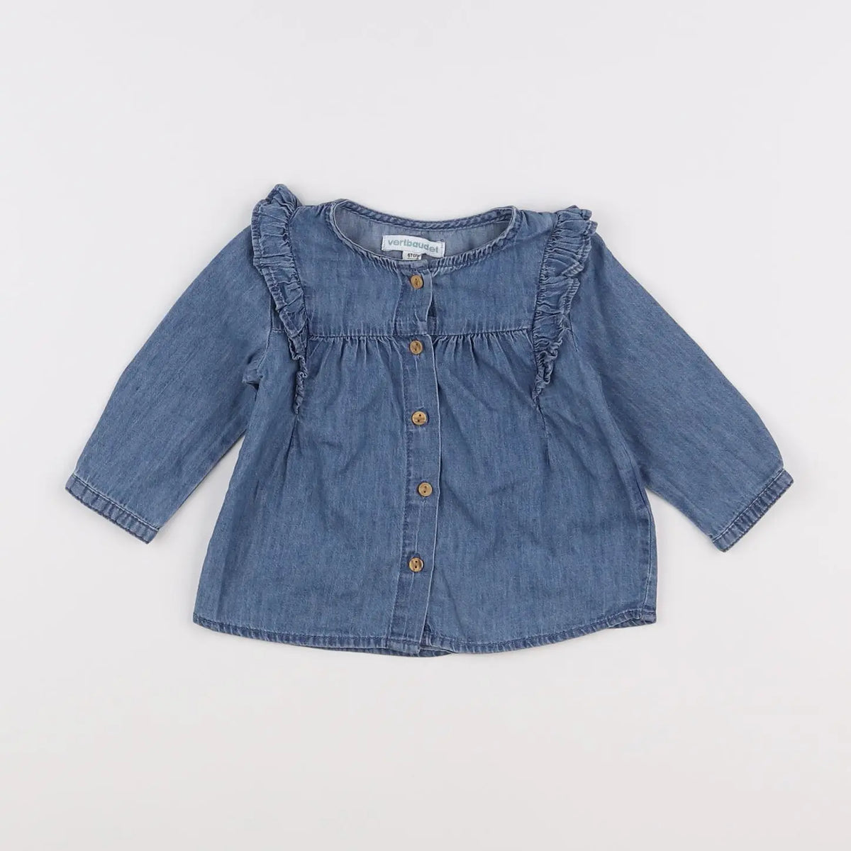 Vertbaudet - blouse bleu - 6 mois